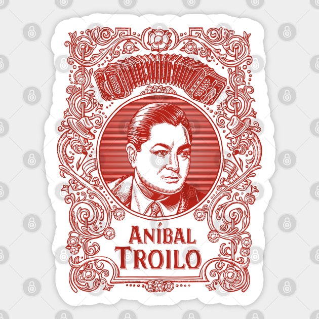 Anibal Troilo in Red Sticker by Lisa Haney